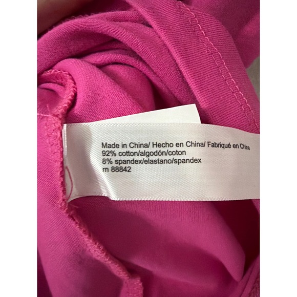 ELOQUII Pink Knot Front Tie Waist Dress Plus Size 18 Cotton Stretch - Picture 5 of 6